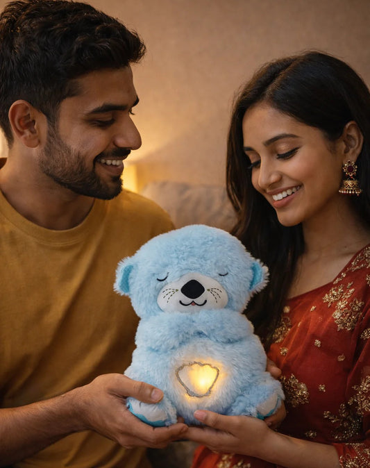 HawkEver"Valentine’s Breathing Teddy Bear Night Light"