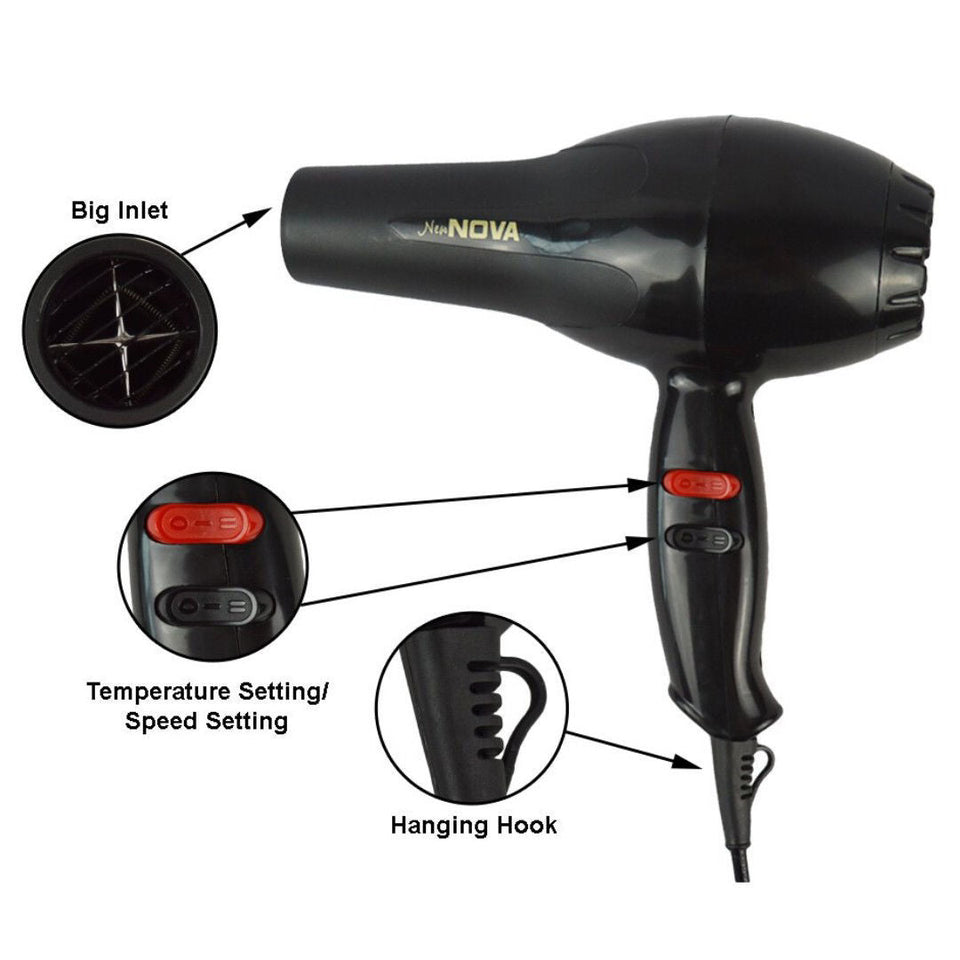 New Nova Big Hair Dryer (1800W) “Comes with a Warranty”